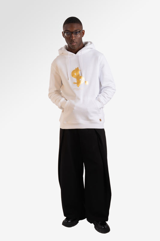 DOLLAR Hoodie Men White