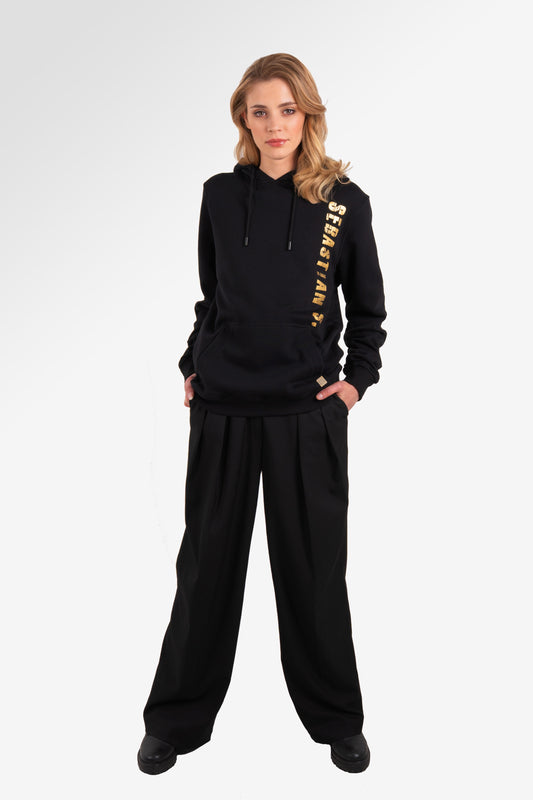 Destroyed Hoodie Women Black